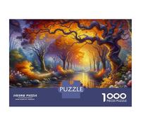 Jigsaw Puzzles for Teenagers 1000 Pieces Autumn Forest Reflections Puzzles for Adults Anti-Stress Toys Wall Art Birthday And Unique Gifts 52x38cm/1000pcs