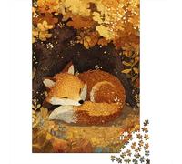 Jigsaw Puzzles for Teenagers 1000 Pieces Autumn Fox Resting Jigsaw for Adults Toy Wall Decor Improve Memory Birthday And Unique Gifts 70x50cm/1000pcs