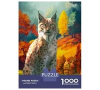 Jigsaw Puzzles for Teenagers 1000 Pieces Autumn Lynx Puzzle for Adults Relaxing Games Home Decoration for Is Ideal As A Gift 70x50cm/1000pcs