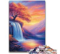 Jigsaw Puzzles for Teenagers 1000 Pieces Autumn Waterfall Landscape 1000 Pieces for Teenagers,Stress Reliever Difficult Challenge Secret Santa Gifts (50x75cm)