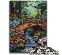 Jigsaw Puzzles for Teenagers 1000 Pieces Autumn Wooden Bridge Puzzles for Teenagers,Educational Toy Funny Family Games Unique Home Decor (26x38cm)