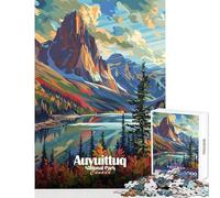 Jigsaw Puzzles for Teenagers 1000 Pieces Auyuittuq National Park Canada Landscape Create Lasting Family Memories Memorable Seasonal (50x75cm)