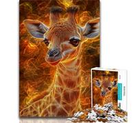 Jigsaw Puzzles for Teenagers 1000 Pieces Baby Giraffe 1000 Pieces for Adults,Family Educational Games Home Decoration Gift 75x50cm
