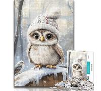 Jigsaw Puzzles for Teenagers 1000 Pieces Baby Owl Teenager Puzzles,Unique Birthday And Gifts for Age 14 Years Up (size 75x50cm)