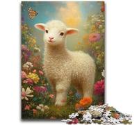 Jigsaw Puzzles for Teenagers 1000 Pieces Baby Sheep Puzzles for Adults,Challenging Family Activity Games DIY Toy for Home Wall Decor Gifts (38x26cm)