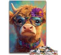Jigsaw Puzzles for Teenagers 1000 Pieces Baby Yak Wearing Glasses 1000 Pieces for Adults,family Fun Games Is Ideal As A Gift for The Whole Family (38x26cm)