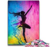 Jigsaw Puzzles for Teenagers 1000 Pieces Ballet Dancer Oil Painting Stress Reliever Difficult Challenge Deal As Gifts for The Whole Family 26x38cm
