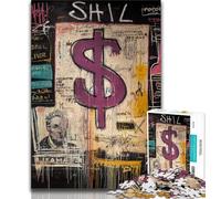 Jigsaw Puzzles for Teenagers 1000 Pieces Basquiat in The Style,Family Activity Fun at Home Activities,Birthday Present,Travel Gifts (75x50cm)