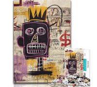 Jigsaw Puzzles for Teenagers 1000 Pieces Basquiat in The Style,Toys Educational Games Stress Relieving Parent-child Interaction (38x26cm)