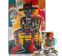 Jigsaw Puzzles for Teenagers 1000 Pieces Basquiat Robot, Family Game,with Fully Interlocking Randomly Shaped Pieces for And 14 Years Old 38x26cm