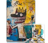 Jigsaw Puzzles for Teenagers 1000 Pieces Basquiat-style Adult Jigsaw,Staycation Kill Time with Fully Interlocking Randomly Shaped Pieces 26x38cm