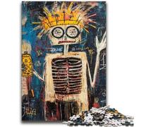 Jigsaw Puzzles for Teenagers 1000 Pieces Basquiat-style King Skull Educational Family Game Deal As Gifts for The Whole Family for And Age 14 Years Up 26x38cm