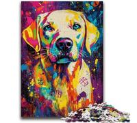 Jigsaw Puzzles for Teenagers 1000 Pieces Basquiat-style Labrador 1000 Pieces for Adults,Enhance Love between Couples for Ages 14+ (75x50cm)