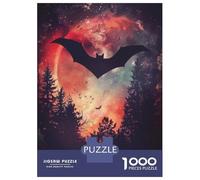 Jigsaw Puzzles for Teenagers 1000 Pieces Bat Silhouette Galaxy Puzzle for Adults Fun Games A Work of Art Parent-child Interaction 38x26cm/1000pcs