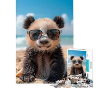 Jigsaw Puzzles for Teenagers 1000 Pieces Be The Cool Panda Challenging Game Toys Educational Game Enhance Memory Secret Santa Gifts (Size 75x50cm)