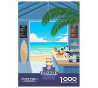 Jigsaw Puzzles for Teenagers 1000 Pieces Beachside Cafe Puzzles for Adults Hands-on Game Difficult Challenge for Is Ideal As A Gift 70x50cm/1000pcs