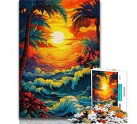 Jigsaw Puzzles for Teenagers 1000 Pieces Beautiful Beach 1000 Piece Jigsaw,Artistic Wall Decor & Birthday Gift Idea for Friends, Home Office 38x26cm