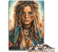 Jigsaw Puzzles for Teenagers 1000 Pieces Beautiful Female Dark Angel Family Game Stress Reliever Difficult Challenge Suitable for Couples 26x38cm
