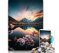Jigsaw Puzzles for Teenagers 1000 Pieces Beautiful Mountains And Lakes 1000 Piece Jigsaw,Artistic Wall Decor & Birthday Gift Idea for Friends, Home Office 38x26cm