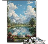 Jigsaw Puzzles for Teenagers 1000 Pieces Beautiful Mountains And Lakes, for Ages 14 And over Each Piece Is Unique - Fun And Challenging Game for The Whole Family Good Gift (Size 26x38cm)