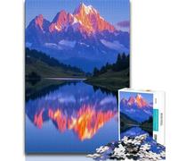 Jigsaw Puzzles for Teenagers 1000 Pieces Beautiful Mountains And Lakes,Help The Brain Exercise Addictive Toys to Cultivate Patience Perfect Decoration 38x26cm