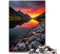 Jigsaw Puzzles for Teenagers 1000 Pieces Beautiful Mountains And Lakes Help The Brain Exercise Addictive Toys to Cultivate Patience Suitable for Couples 26x38cm