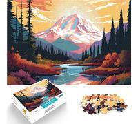 Jigsaw Puzzles for teenagers 1000 Pieces Beautiful Valley Mountain family fun games for is ideal as a gift for the whole family 26x38cm