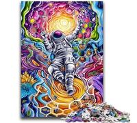Jigsaw Puzzles for Teenagers 1000 Pieces Beehive Astronauts Puzzles for Adults,Challenging Family Activity Games DIY Toy for Home Wall Decor Gifts (38x26cm)
