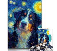 Jigsaw Puzzles for Teenagers 1000 Pieces Bernese Mountain Dog, Family Game,with Fully Interlocking Randomly Shaped Pieces for And 14 Years Old 38x26cm