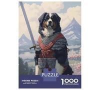 Jigsaw Puzzles for Teenagers 1000 Pieces Bernese Mountain Samurai Jigsaws for Adults Brain Teaser Game Home Decoration Parent-child Interaction 38x26cm/1000pcs