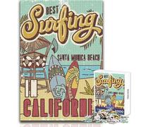 Jigsaw Puzzles for Teenagers 1000 Pieces Best Surfing in California Challenging Game Toys Difficult Challenge Great Gift Size 38x52cm