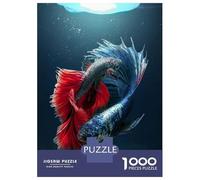Jigsaw Puzzles for Teenagers 1000 Pieces Betta Meets Jellyfish Jigsaw Relaxing Games Enhance Memory Unique Gifts for Birthday And Christmas 38x26cm/1000pcs