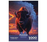 Jigsaw Puzzles for Teenagers 1000 Pieces Bison Majesty at Dusk Jigsaw for Adults Relaxing Games Home Decoration Unique Gifts for Birthday And Christmas 38x26cm/1000pcs