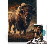 Jigsaw Puzzles for teenagers 1000 Pieces Bison’s Stance Herausforderndes Spiel Einzigartige Wohndekoration und Geschenke52x38cm