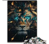 Jigsaw Puzzles for Teenagers 1000 Pieces Black And Gold Lion, Learning Educational Is Ideal As A Gift for The Whole Family (Size 50x75cm)