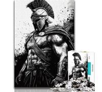 Jigsaw Puzzles for Teenagers 1000 Pieces Black And White Warriors Adult Puzzles,family Fun Games Is Ideal As A Gift for The Whole Family 75x50cm
