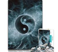 Jigsaw Puzzles for Teenagers 1000 Pieces Black And White Yin And Yang Teenager Jigsaw,Educational Toy Funny Family Games Unique Home Decor (size 38x26cm)
