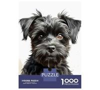 Jigsaw Puzzles for Teenagers 1000 Pieces Black Yorkshire Terrier Jigsaws for Adults Brain Teaser Game Home Decoration Parent-child Interaction 52x38cm/1000pcs