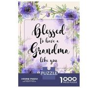Jigsaw Puzzles for Teenagers 1000 Pieces Blessed to Have A Grandma Like You Jigsaw Hands-on Game For Family Fun Unique Gifts for Birthday And Christmas 52x38cm/1000pcs