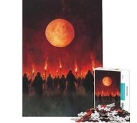 Jigsaw Puzzles for Teenagers 1000 Pieces Blood Moon Ritual for Educational Game Challenge Toy Educational Games Wall Art Birthday Gifts (Size 38x26cm)
