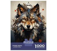 Jigsaw Puzzles for Teenagers 1000 Pieces Boho Wolf Portrait Puzzle for Adults Fun Games A Work of Art Parent-child Interaction 70x50cm/1000pcs