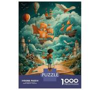 Jigsaw Puzzles for Teenagers 1000 Pieces Book Pirate Ship Sky Jigsaw Hands-on Game For Family Fun Unique Gifts for Birthday And Christmas 38x26cm/1000pcs