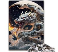Jigsaw Puzzles for Teenagers 1000 Pieces Brave Dragon Help The Brain Exercise Addictive Toys to Cultivate Patience Suitable for Couples 26x38cm