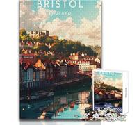 Jigsaw Puzzles for Teenagers 1000 Pieces Bristol England Travel Challenging Game Toys Difficult Challenge Great Gift Size 38x52cm