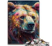 Jigsaw Puzzles for Teenagers 1000 Pieces Brown Bear Adult Jigsaw,Staycation Kill Time with Fully Interlocking Randomly Shaped Pieces (75x50cm)