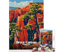 Jigsaw Puzzles for Teenagers 1000 Pieces Bryce Canyon National Park Illustration Create Lasting Family Memories Memorable Seasonal (38x52cm)
