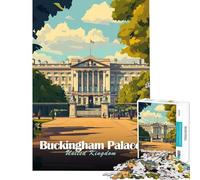 Jigsaw Puzzles for Teenagers 1000 Pieces Buckingham Palace Poster Difficult And Challenge Stress Reliever Brain Teaser Game for And from 14 Years And over (50x75cm)