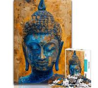 Jigsaw Puzzles for Teenagers 1000 Pieces Buddha Oil Painting,Help The Brain Exercise Addictive Toys to Cultivate Patience Perfect Decoration 38x26cm