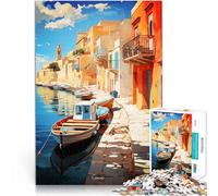 Jigsaw Puzzles for teenagers 1000 Pieces Camino Oil Painting Mustermontage mit vollständig ineinander greifenden, zufällig geformten Teilen38x26cm