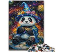 Jigsaw Puzzles for Teenagers 1000 Pieces Cartoon Panda Wizard Help The Brain Exercise Addictive Toys to Cultivate Patience Perfect Decoration 50x75cm